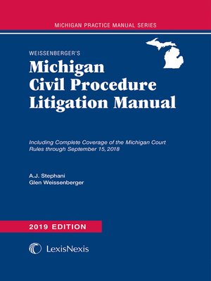 cover image of Weissenberger's Michigan Civil Procedure Litigation Manual